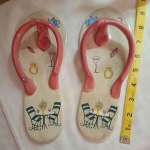 Novelty Ceramic Flip Flop Wall Hangings - Ann Ormsby Design